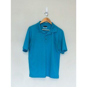 men’s blue polo